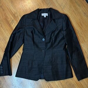 Saks Fifth Ave Folio Blazer Jacket Black Womens Sz6